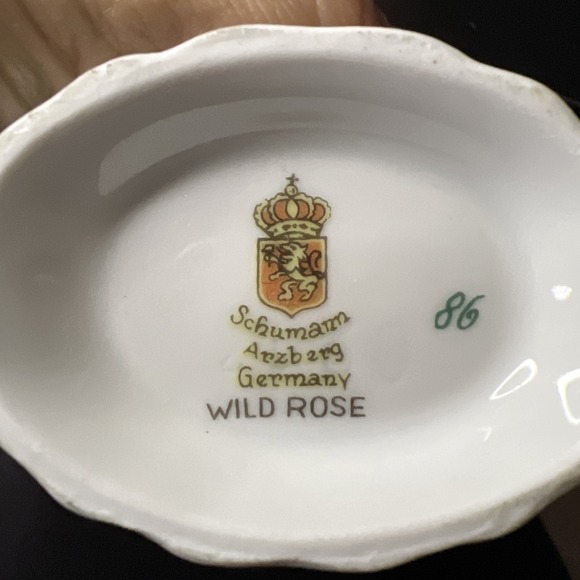 Schumann Arzberg Germany Wild Rose Pedestal Small Creamer and Open Sugar‎ - Picture 9 of 9